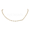 304 Stainless Steel Textured Cable Chain Ball Link Chain Necklaces for Women NJEW-JN05596-2