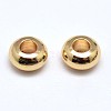 Brass Flat Round Spacer Beads X-KK-M085-19G-NR-2