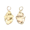 Brass Twist Oval Dangle Leverback Earrings for Women EJEW-N012-56-1