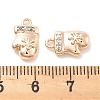 Micro Pave Clear Cubic Zirconia Pendants KK-M102-07G-3