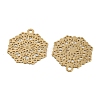 Brass Etched Metal Embellishments Charms KKC-D001-16KCG-2