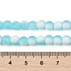 Frosted Crackle Glass Beads Strands GLAA-U001-8mm-M08-4