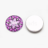 Printed Glass Flat Back Cabochons GGLA-Q054-25mm-B10-2