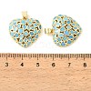 Brass Micro Pave Sky Blue Cubic Zirconia Pendants CU-CBA6938-07G-01-3