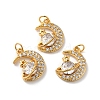 Rack Plating Brass Cubic Zirconia Pendants KK-D074-11G-2