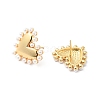 Rack Plating Brass with Acrylic Beads Stud Earrings for Women EJEW-G311-06G-2