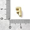Brass Micro Pave Cubic Zirconia Letter Multi-Strand Links KK-D295-32G-06-3