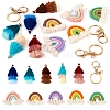 DIY Rainbow Tassel Keychain Making Kit DIY-TA0004-96-9