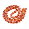 Luminous Handmade Gold Foil Glass Beads Strands FOIL-N029-01C-3
