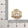 Handbag Brass Micro Pave Cubic Zirconia Beads KK-L230-13G-3