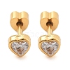 304 Stainless Steel Rhinestone Stud Earrings for Women EJEW-M068-02G-2