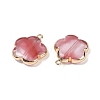 Cherry Quartz Glass Pendants G-P566-01G-01-2