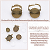 Unicraftale DIY Blank Dome Finger Ring Making Kit FIND-UN0002-40-5