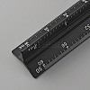 Aluminum Alloy Three Edge Ruler AJEW-WH0248-367-3