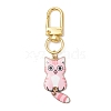 Cat Alloy Enamel Pendant Decoration HJEW-JM02605-4