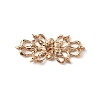 Zinc Alloy Crystal Rhinestone Snap Lock Clasps FIND-WH0008-19G-2