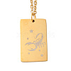 Golden 202 Stainless Steel Constellation Pendants Necklaces NJEW-K380-02G-01-1