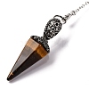 Natural Tiger Eye Pointed Hexagonal Cone Dowsing Pendulums G-Q184-03F-AS-4