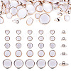 50Pcs 5 Styles Plastic Shank Buttons BUTT-TA0001-63-1