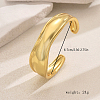 Brass Wide Irregular Open Cuff Bangle for Daily Street Style Layering QP3499-2-2