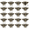 20Pcs Zinc Alloy Bees Decorative Rivets FIND-PH0062-14AB-1