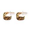 Brass Enamel Stud Earrings EJEW-P301-04G-4