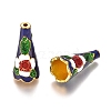 Alloy Enamel Bead Cones PALLOY-K243-08G-2