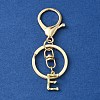 Alloy Initial Letter Charm Keychains KEYC-YW00006-05-1