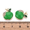 Rack Plating Alloy Crystal Rhinestone Enamel Pendants PALLOY-T091-29B-3