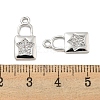 Brass Micro Pave Clear Cubic Zirconia Pendants KK-G492-03A-P-3