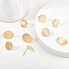 Brass Stud Earring Findings KK-BC0006-45G-4