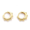 Brass Huggie Hoop Earring Findings EJEW-O107-03G-1