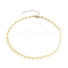 Brass Heart Link Chain Necklaces NJEW-JN03184-02-1