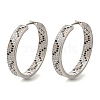 Rack Plating Brass Micro Pave Cubic Zirconia Hoop Earrings EJEW-H016-19P-1