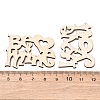 Natural Wood Cabochons WOOD-NB0001-58-3