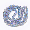 Electroplate Glass Beads Strands EGLA-T018-02-3
