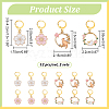 Alloy Enamel Cat/Sakura Pendant Locking Stitch Markers HJEW-PH01867-2