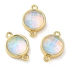 Synthetic Opal Connector Charms KK-S370-05G-2