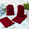 Beebeecraft 20Pcs Rectangle Velvet Drawstring Pouches TP-BBC0001-03A-01-4