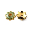 Multi-Petal Alloy Enamel Bead Caps ENAM-WH0063-03A-1