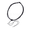 Adjustable Waxed Cord Necklace Making MAK-L027-A04-1
