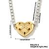 Golden Tone Brass Clear Cubic Zirconia Cup Chain Geometric Pendant Necklaces for Women LZ2256-3-1