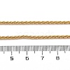 2mm Rack Plating Brass Wheat Chain Necklaces for Women Men MAK-L044-58G-5