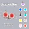  36Pcs 9 Colors Frosted Resin Pendants RESI-NB0001-82-3