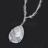 Natural Quartz Crystal Pendant Necklaces NJEW-P241-C09-2