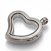 Alloy Magnetic Locket Pendants PALLOY-T052-13B-2