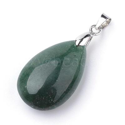 Natural Green Aventurine Gemstone Pendants G-S243-14-1