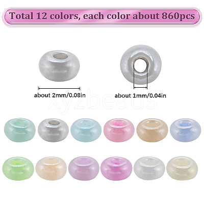 9600Pcs 12 Colors 11/0 Glass Seed Beads SEED-SC0001-22-1
