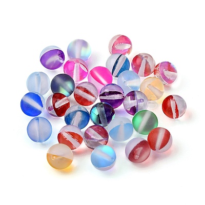 46Pcs 2 Style Synthetic Moonstone Beads G-FS0002-31-1