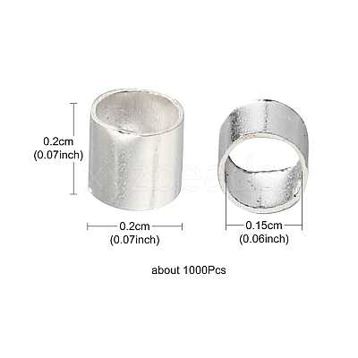 Brass Crimp Beads KK-YW0002-02S-1